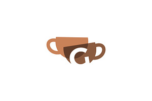 G Letter Coffee Cup Overlapping