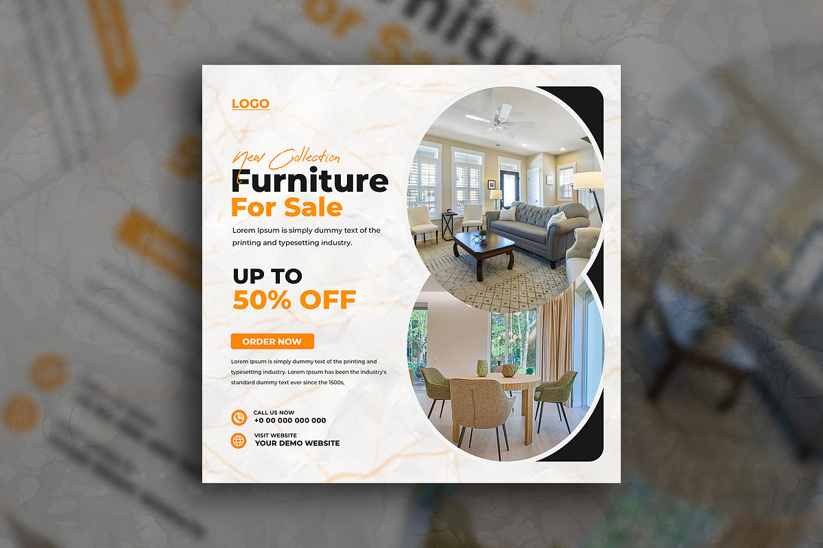 Furniture sale social media template, a Social Media Template by Tanmoy Topu (Photo 10 of 16)