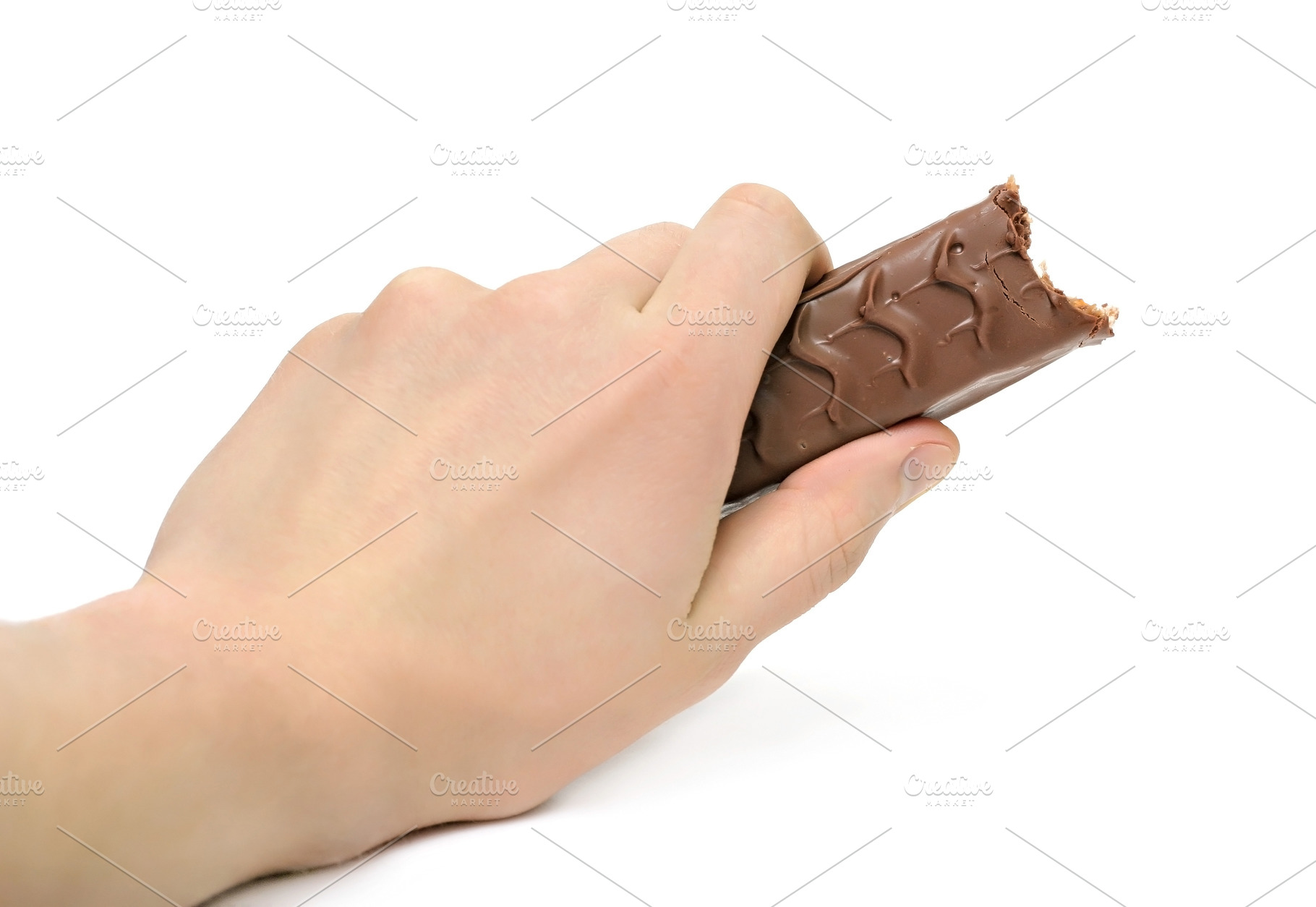 Chocolate in the hand, a Photo by saiko3p