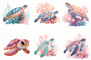 watercolor turtle Clipart, an Illustration by Designworld (Thumbnail 4 of 8)