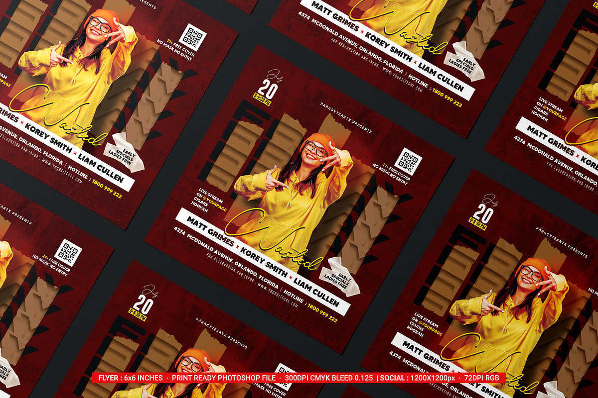 Friday Party Flyer, a Flyer Template by iDoodle Studio