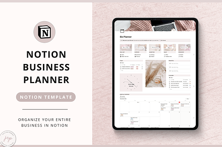 Notion Business Planner Template, a Brochure Template by Julia On Purpose