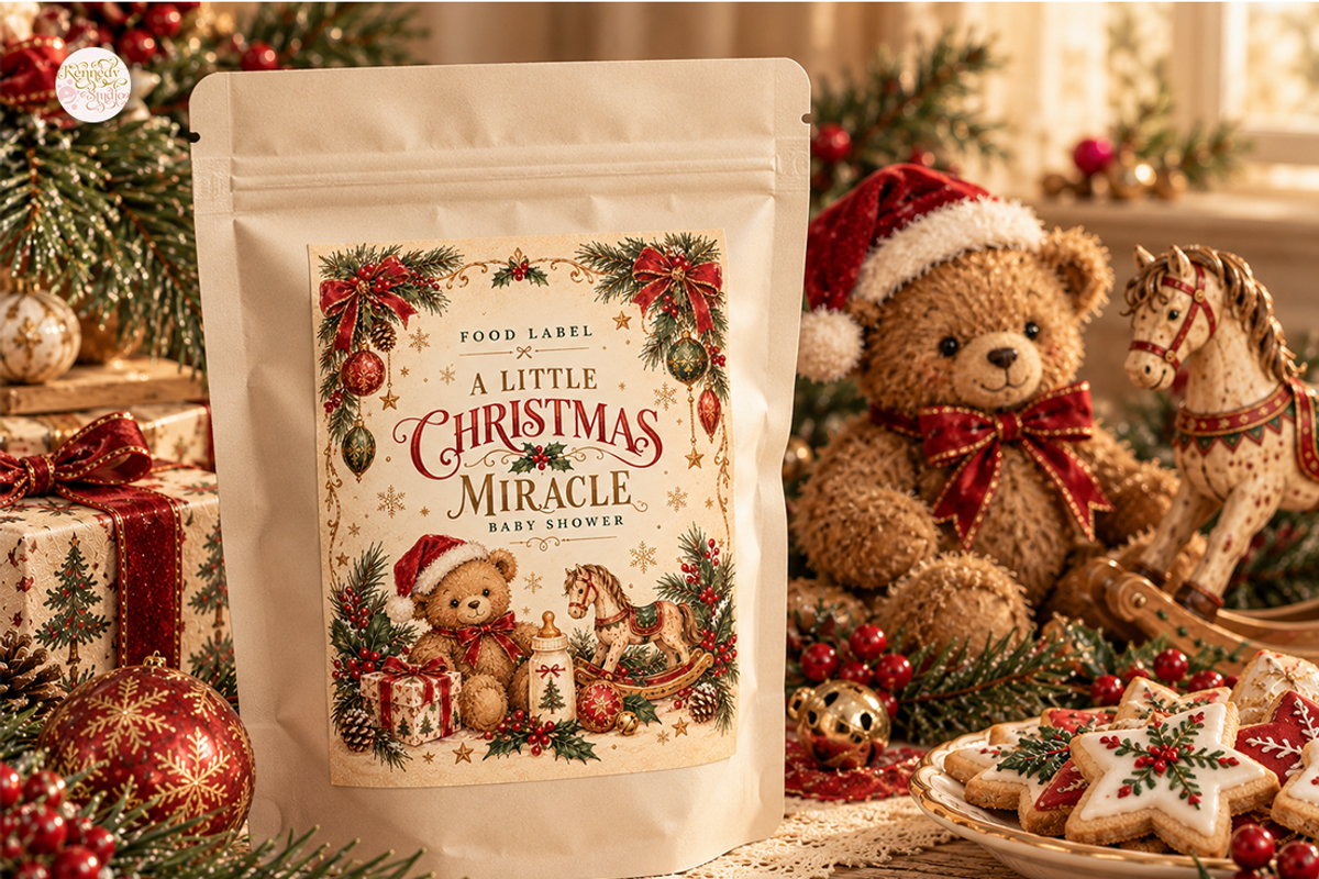 Christmas Baby Shower Food Canva, a Marketing Template by KennedyStudio (Photo 2 of 6)