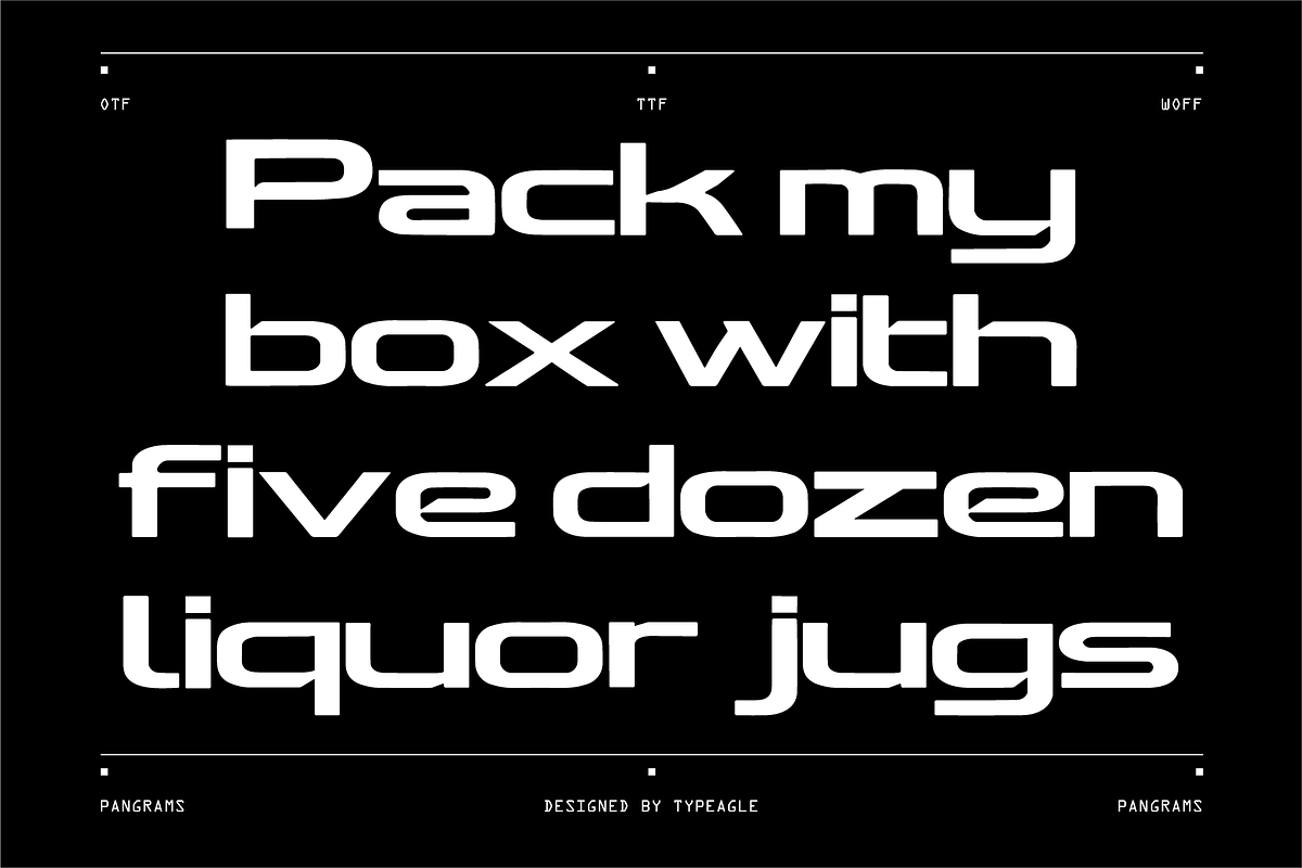 Ortaen - Futuristic Display Font, a Sans Serif Font by Typeagle (Photo 5 of 10)