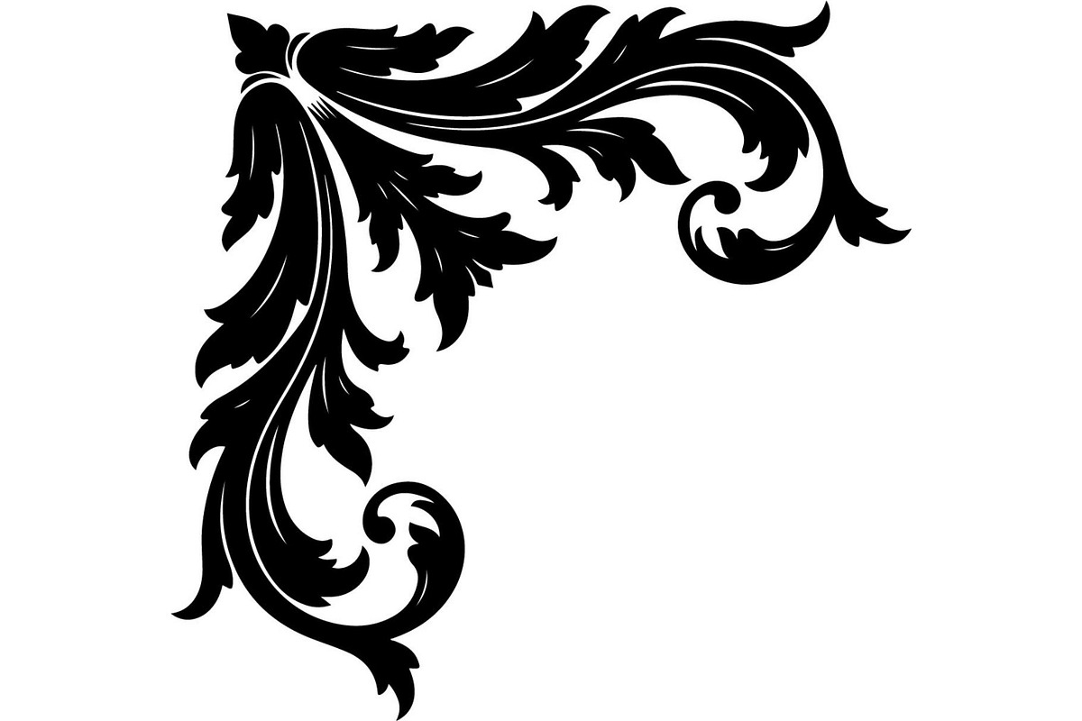 Premium Swirl Leaf Corner Frame, a Decorative Illustration by Creativeshirt (Photo 5 of 20)