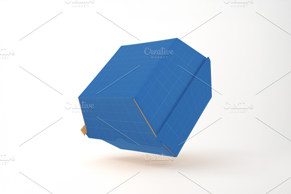 Cardboard Burger Box Mockup, a Cups & Container Mockup by Qaleb Studio