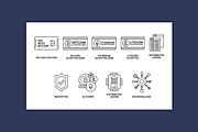 Bitcoin & Cryptocurrency Line Icons, an Outline Icon by Flat Icons (Thumbnail 3 of 4)