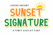 Sunset Signature, a Font by Limited.studio (Thumbnail 1 of 6)
