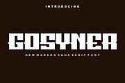 Gosyner - Font, a Sans Serif Font by artchiles_design (Thumbnail 1 of 5)