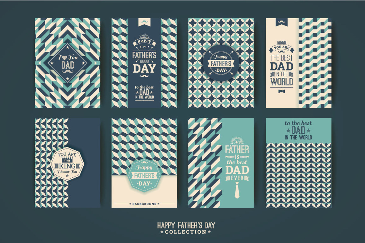 12 greeting cards for Father's Day, a Card Template by Nadia Grapes (Photo 2 of 4)