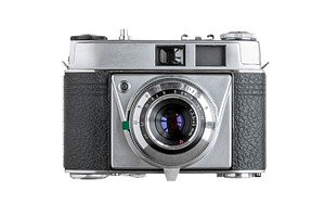 Vintage 35 mm film camera isolated, a Technology Photo by BOOCYS