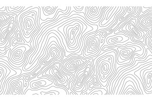 Mountain hiking trail seamless map, a Texture Illustration by RDShop