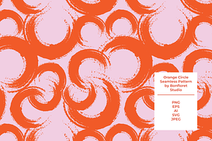 Orange Circle Seamless Pattern, a Pattern Graphic by Bonfloret Studio