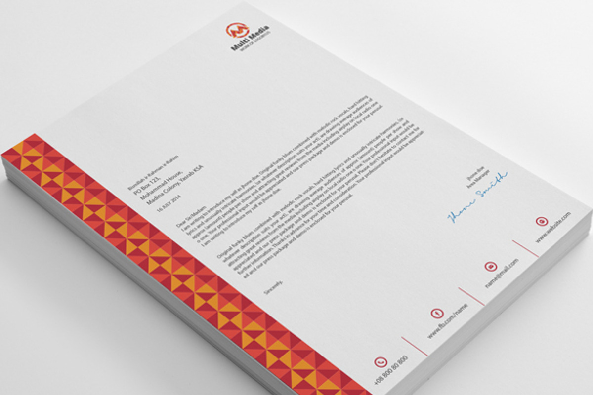 Letterhead, a Stationery Template by shujaktk (Photo 3 of 3)