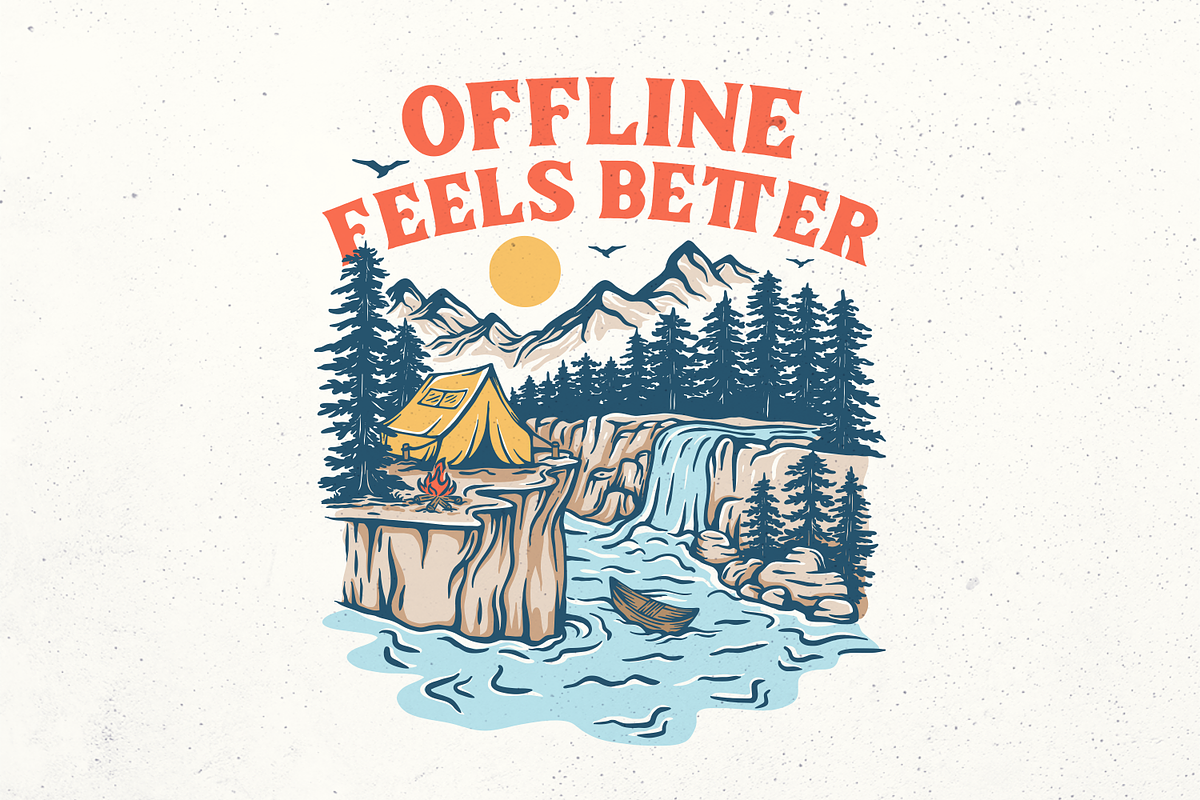 Offline Feels Better, a Seasonal Illustration by Mangustudio (Photo 1 of 3)