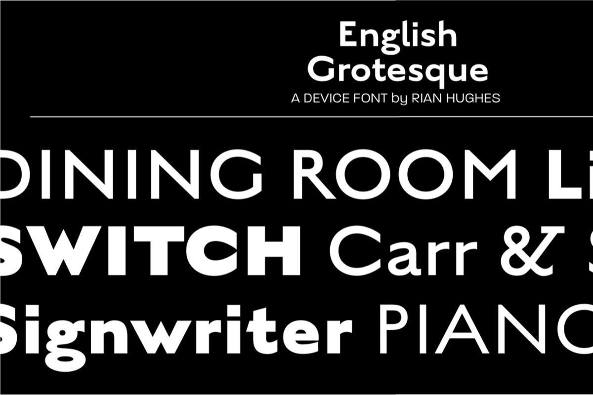 English Grotesque, a Sans Serif Font by Device (Photo 1 of 7)
