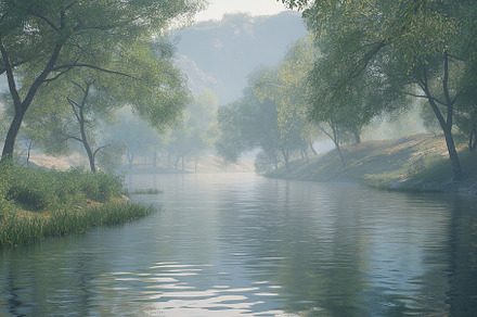 Majestic River Landscape, a Nature Photo by HubbaDigitals