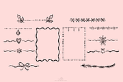 Christmas Frames & Borders line art, a Decorative Illustration by Blumensdiary (Thumbnail 5 of 6)