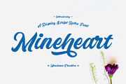 Mineheart Retro Script Font, a Script Font by Maulana Creative (Thumbnail 1 of 10)