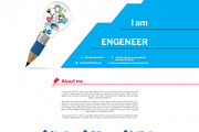 Engineering Resume Template PSD, a Resume Template by Halfcircle (Thumbnail 3 of 3)