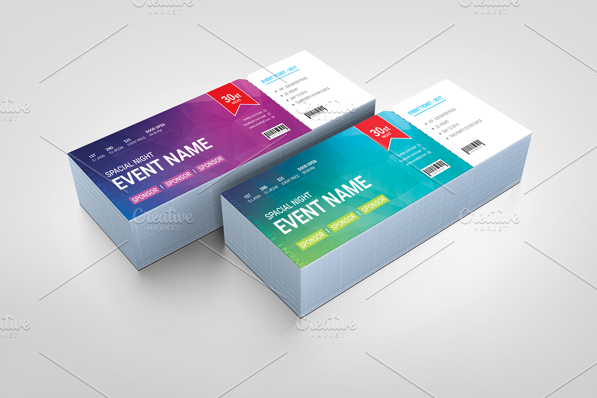 Event Ticket, an Invitation Template by GenerousArt