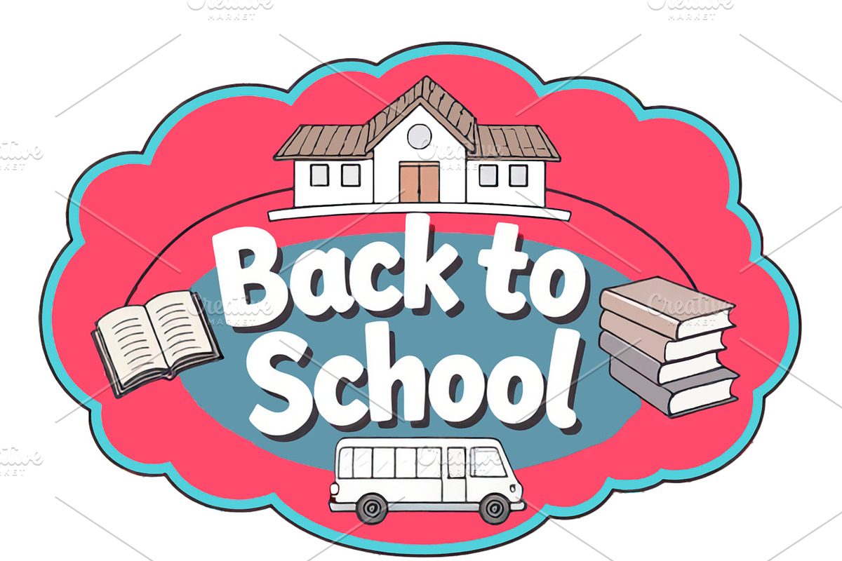 Back to school sticker design, an Object Graphic by DanFLCreativo