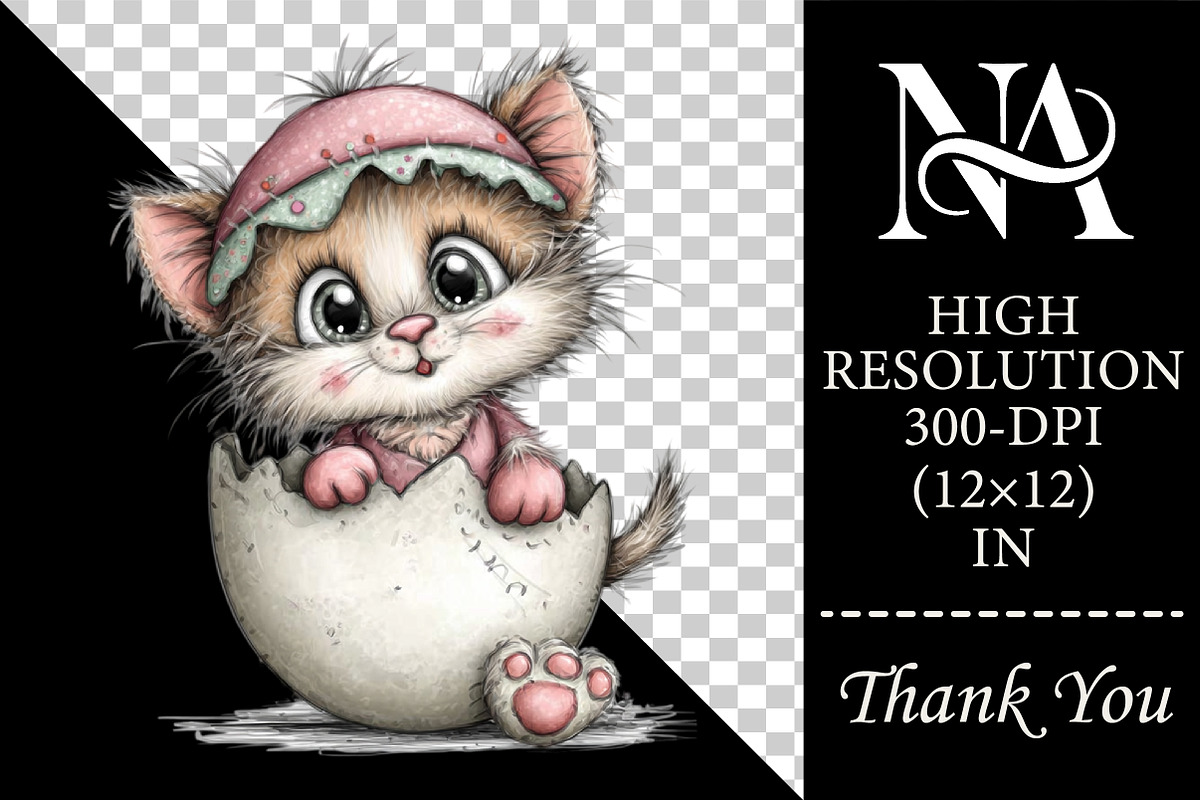 Whimsical Eggshell Easter Animal PNG, an Illustration by RobertsArt (Photo 7 of 11)
