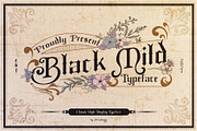 Black Mild Typeface, a Blackletter Font by alit design (Thumbnail 1 of 15)