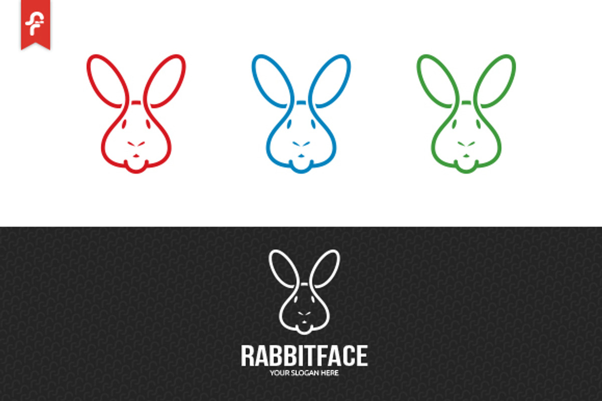 Rabbit Face Logo, a Branding & Logo Template by ft.studio