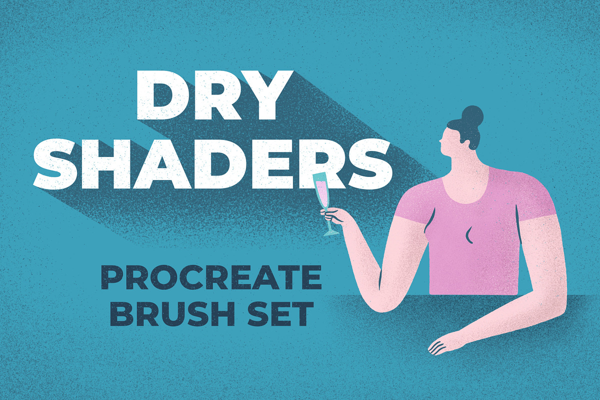 Dry Shaders Procreate Brush Set, a Brush Add-On by Insalata Illustrata (Photo 1 of 6)