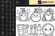 170 Kawaii Skincare Procreate Stamps, a Brush Add-On by DrawingStoryShop (Thumbnail 3 of 6)