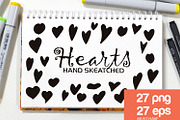 54 Hand-Drawn Hearts ClipArt, an Illustration by Creative Shop (Thumbnail 1 of 2)