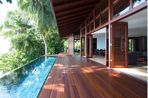 Luxurious tropical villa with wooden, an Architecture Photo by Lermont51