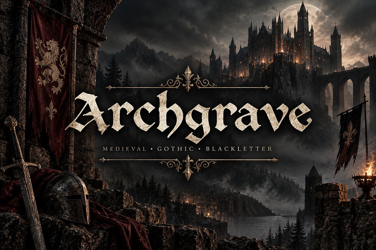 Archgrave Blackletter, a Blackletter Font by Wow Magic (Photo 3 of 5)