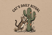 Cat's daily ritual illustration, an Animal Illustration by Vectorlina (Thumbnail 1 of 4)