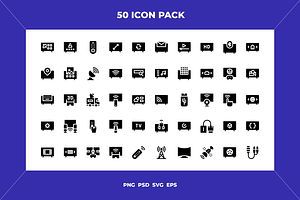 50 Smart tv icons, an Icon by Wencory