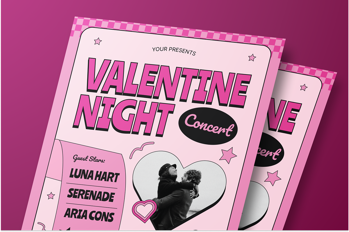 Valentine Concert Flyer Set, a Flyer Template by Annora Studio (Photo 3 of 6)