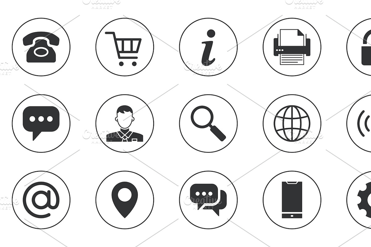 Business Card Icons, an Outline Icon by Oleksii (Photo 4 of 6)