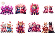Valentine Cats PNG Clipart Cute Cat, an Animal Illustration by KennedyStudio (Thumbnail 2 of 5)