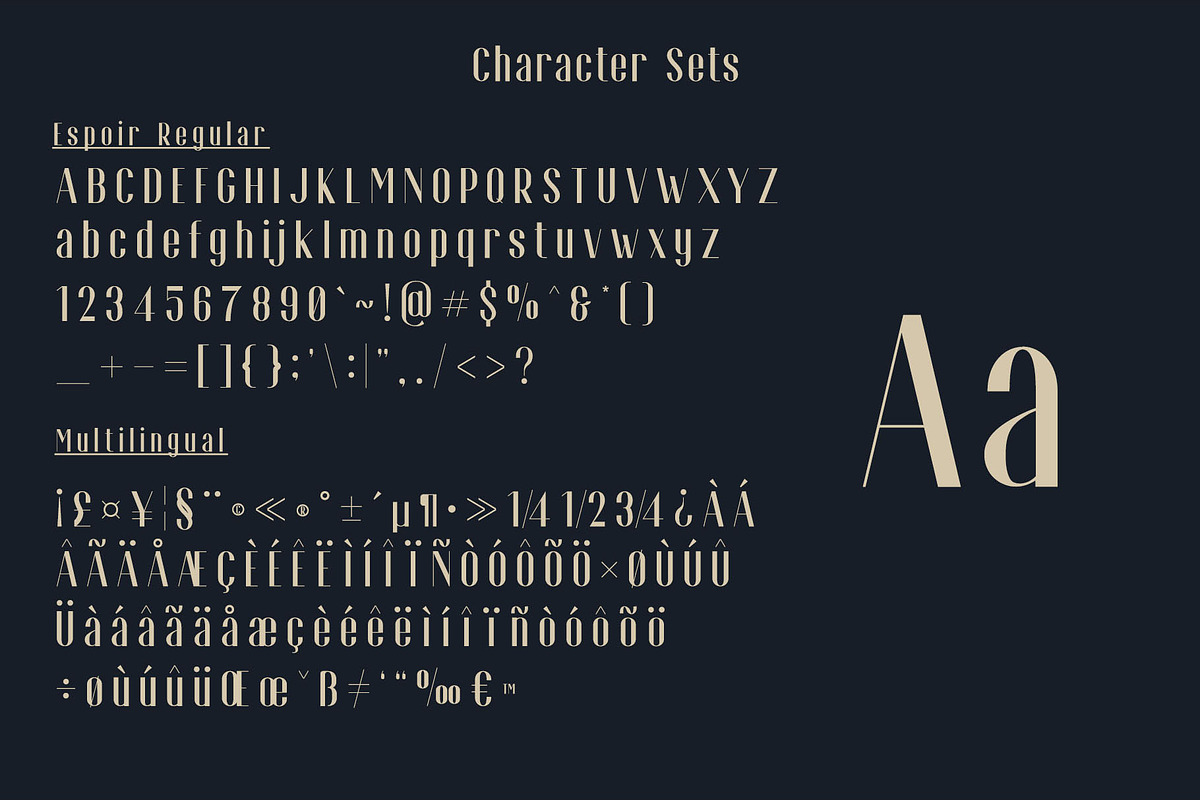 Espoir Font Family preview 7