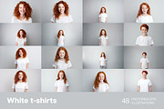 White t-shirts for mockups, a Person Photo by Handmadefont (Thumbnail 3 of 10)