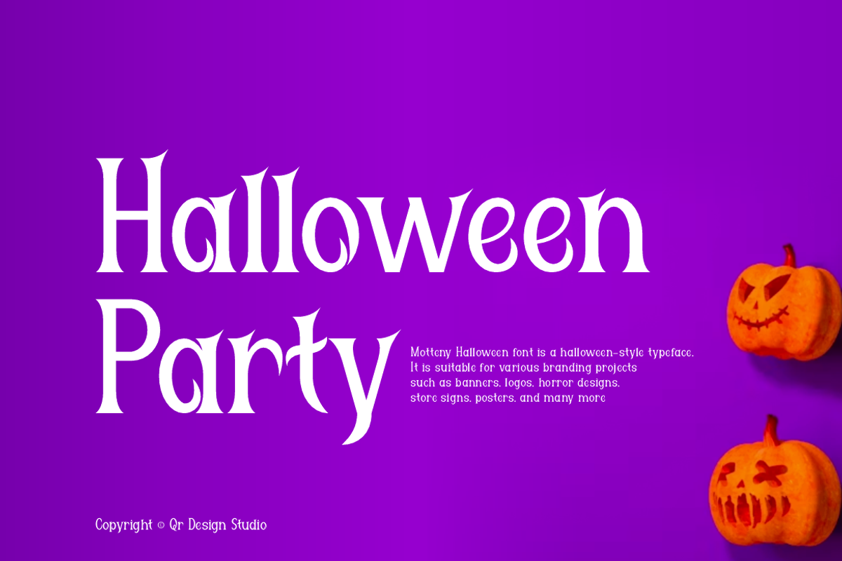Motteny Halloween - Creepy Font, a Script Font by QR Design Studio (Photo 3 of 11)
