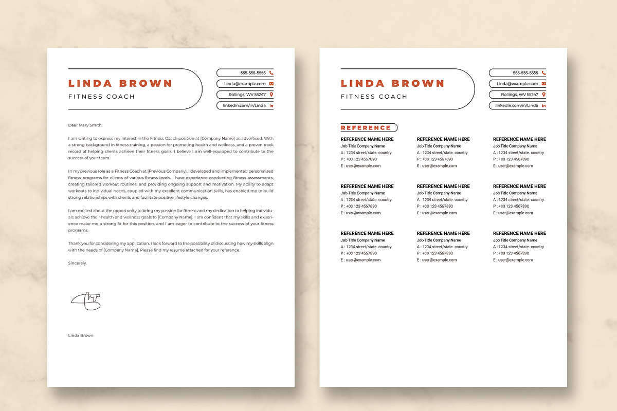 Fitness Coach Resume Template, a Resume Template by ResumeInventor (Photo 4 of 9)