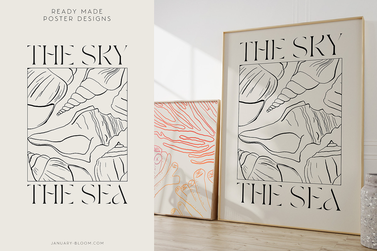 Beach, Sea & Gradient Poster Design, an Illustration by January Bloom (Photo 6 of 14)
