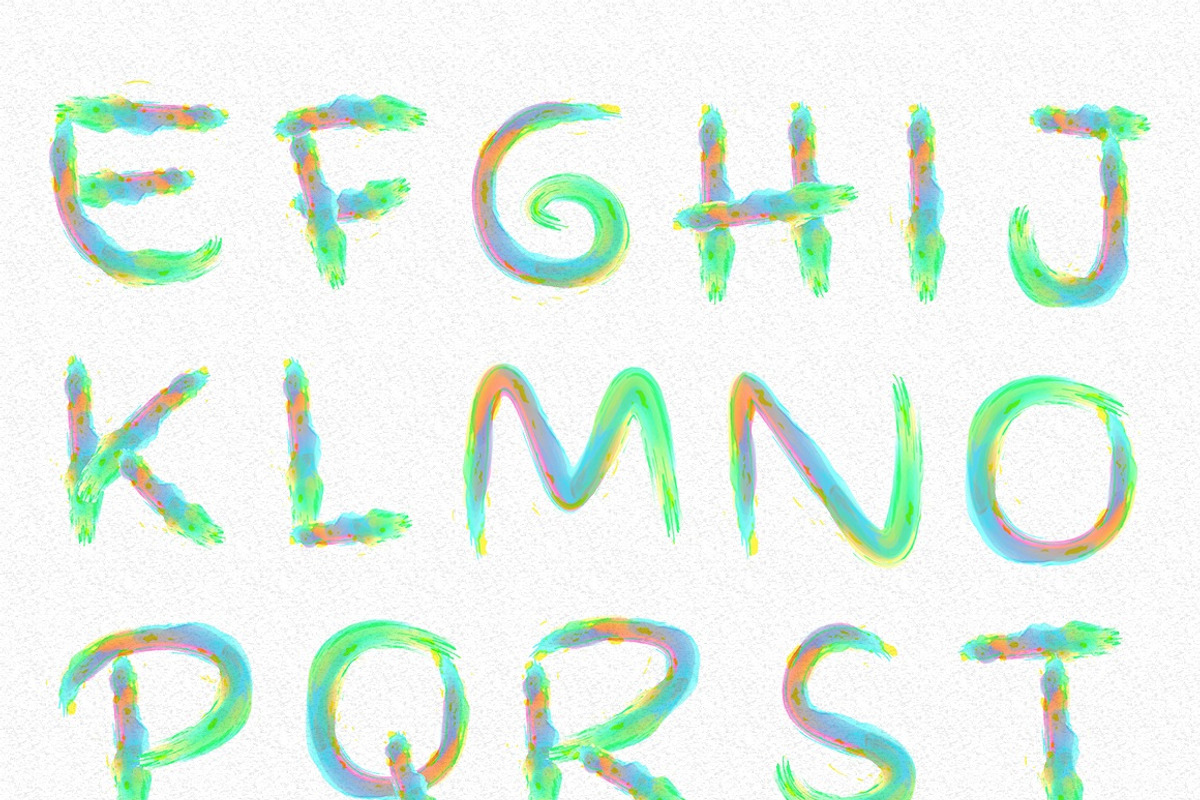 Watercolor Alphabet preview 2