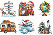 Christmas Travel Clipart, an Illustration by OK Design (Thumbnail 5 of 5)