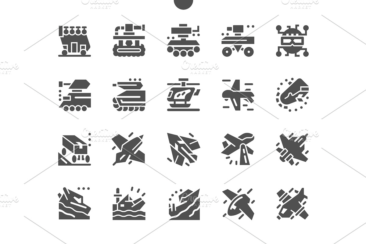 Future military equipment Icons, a Solid Icon by Palau | Creative Market