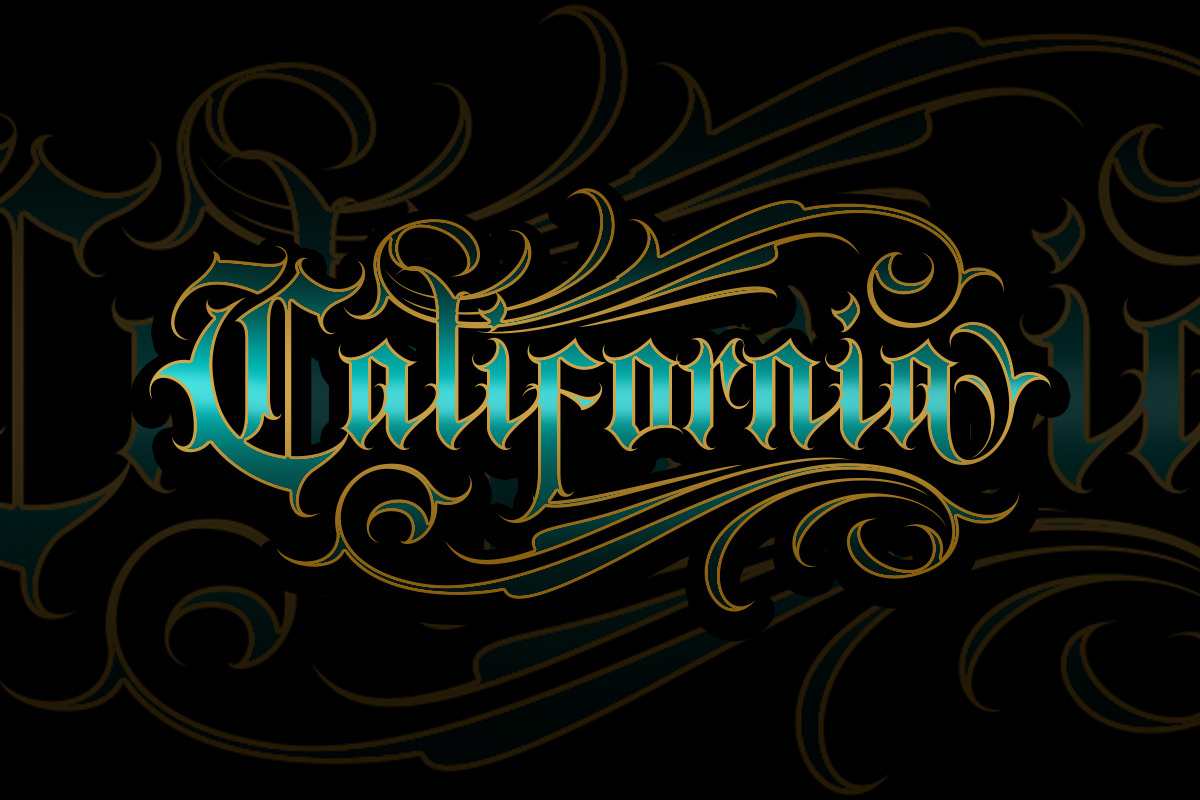 Gangsta Typeface | Tattoo Fonts preview 3