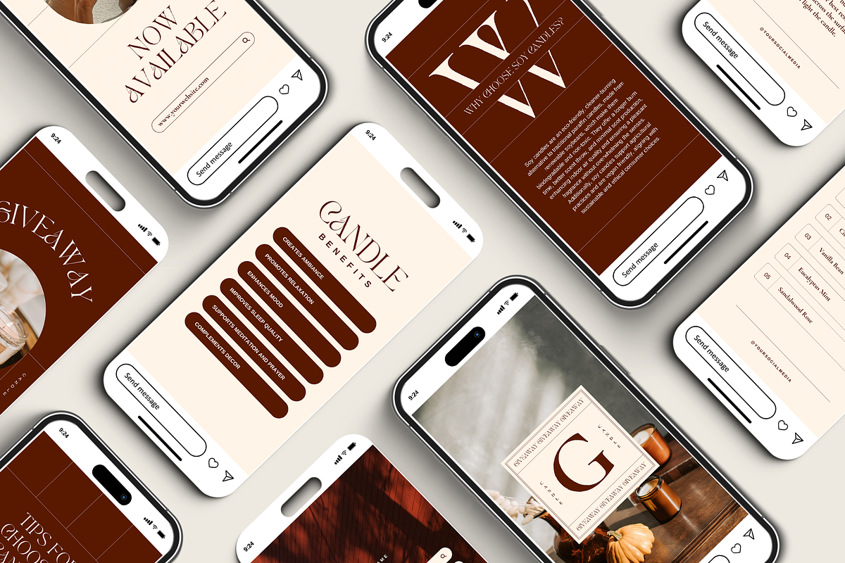 Instagram Template Candle for Canva, a Social Media Template by Branding Victory STD (Photo 8 of 10)
