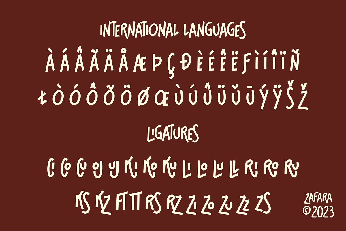Cloriatte - A Fun Typeface, a Sans Serif Font by Zafara Studios (Photo 7 of 9)
